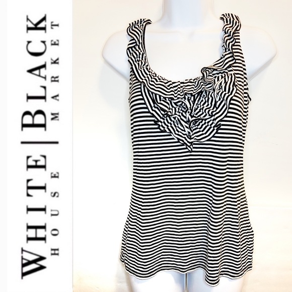 White House Black Market Tops - White House Black Market Ruffle Tank Size Small